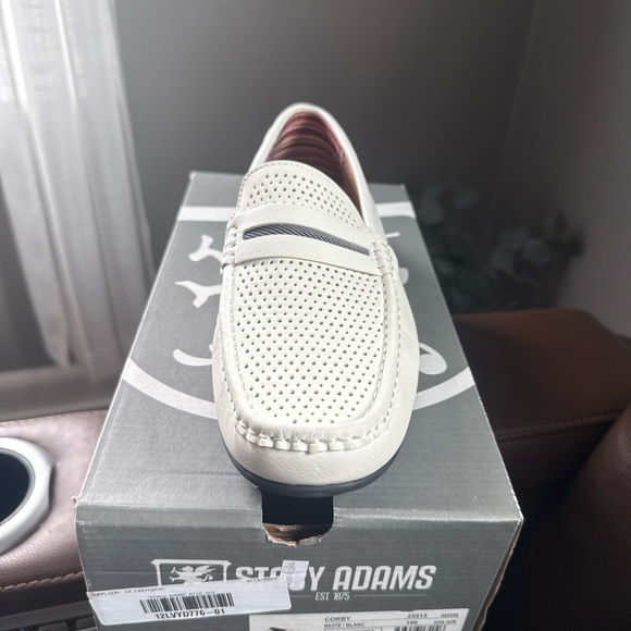 Stacy Adams Men's Cream Loafers - Picture 4 of 7